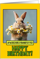 Happy Birthday Bunny Sitter from Pet Bunny Daisies card
