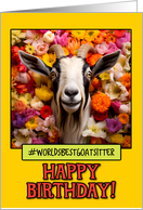 Happy Birthday Goat Sitter from Pet Goat Tulips card
