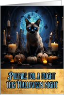 Siamese Cat Halloween card