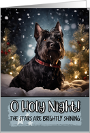 Scottish Terrier O Holy Night Christmas card