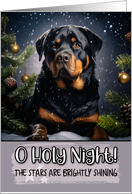 Rottweiler O Holy Night Christmas card