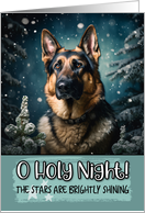 German Shepherd O Holy Night Christmas card