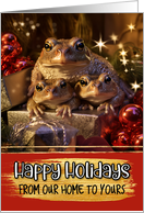 Toad Family From Our Home to Yours Christmas card