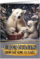 Polar bear Family From Our Home to Yours Christmas card