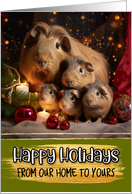 Guinea Pig Family From Our Home to Yours Christmas card