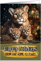 Cougar Family From Our Home to Yours Christmas card