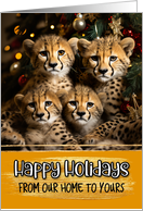 Cheetah Family From Our Home to Yours Christmas card