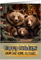 Brown Bear Family From Our Home to Yours Christmas card