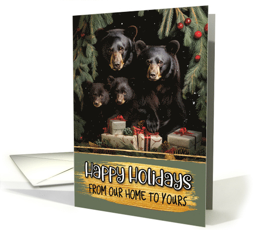 Black Bear Family From Our Home to Yours Christmas card (1788838)