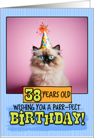 38 Years Old Happy Birthday Himalayan Cat card