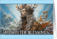 Winter Solstice Oak King card