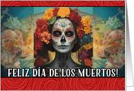 Feliz Dia de Los Muertos Woman card
