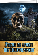 Skull Cemetery Halloween card