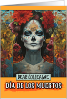 Colleague Dia de Los Muertos Woman card