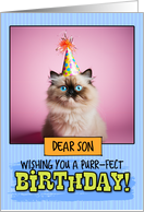 Son Happy Birthday Himalayan Cat card