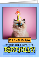 Son in Law Happy Birthday Himalayan Cat card