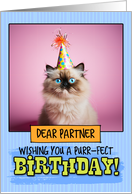 Partner Happy Birthday Himalayan Cat card