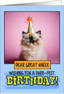 Great Uncle Happy Birthday Himalayan Cat card
