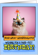 Great Granddaughter Happy Birthday Himalayan Cat card