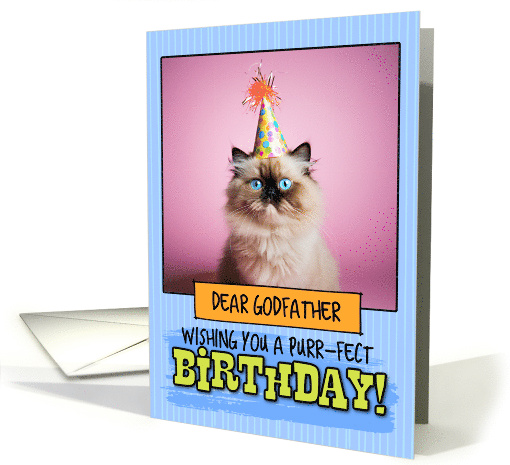 Godfather Happy Birthday Himalayan Cat card (1794030)