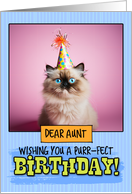 Aunt Happy Birthday Himalayan Cat card