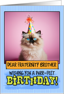 Fraternity Brother Happy Birthday Himalayan Cat card
