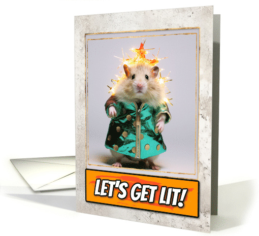 Hamster Let's get Lit Christmas card (1794984)