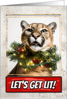Cougar Let’s get Lit Christmas card