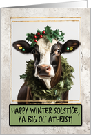 Cow Atheist Happy Winter Solstice card