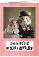 Hamster Couple Wedding Anniversary Congrats card