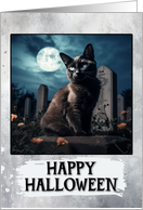 Happy Halloween Black Cat card