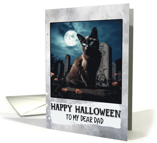 Dad Happy Halloween Black Cat card (1796562)