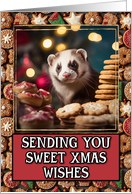 Ferret Sweet Christmas Wishes card
