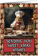 Bunny Baker Sweet Christmas Wishes card