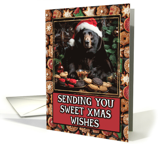Black Bear Sweet Christmas Wishes card (1802878)