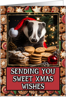 Badger Sweet Christmas Wishes card