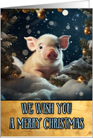 Piglet Merry Christmas card