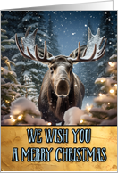 Moose Merry Christmas card