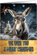 Donkey Merry Christmas card