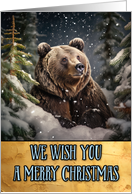 Brown Bear Merry Christmas card