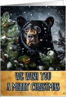 Black Bear Merry Christmas card