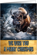 Bison Merry Christmas card
