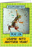 Son Leap Year Birthday Frog card