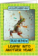 Nephew Leap Year Birthday Frog card