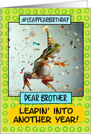 Brother Leap Year Birthday Frog card