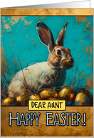 Aunt Easter Bunny and Eggs card
