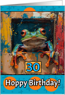 30 Years Old Frog Hoppy Birthday card