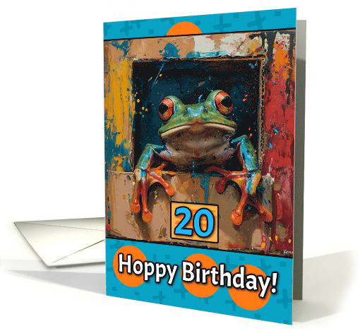 20 Years Old Frog Hoppy Birthday card (1817110)