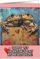 First Valentine’s Day as Newlyweds Toads card