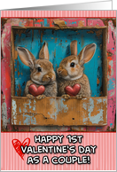 First Valentine’s Day as a Couple Bunnies card